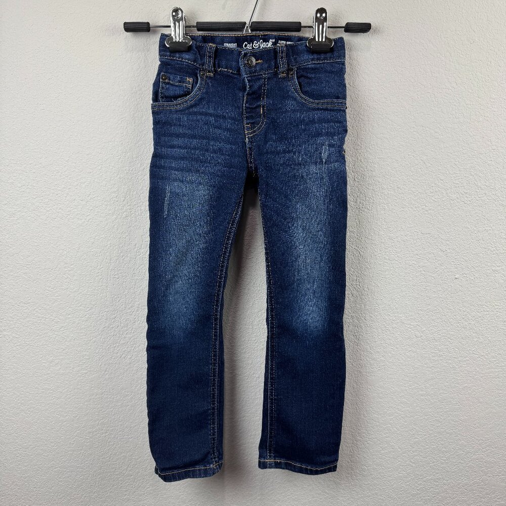 Cat & Jack Girls Super Stretch Straight Leg Jeans Size 5